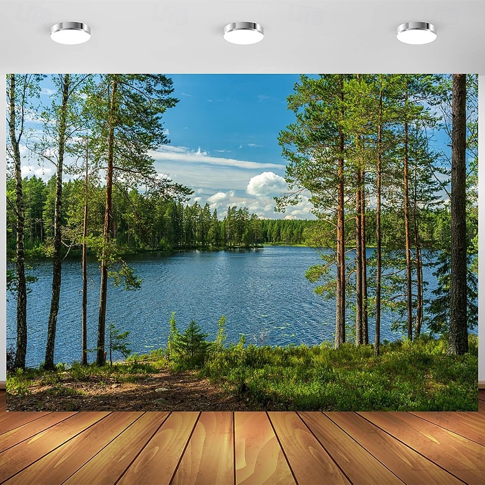 Lush Green Forest Stream Nature Landscape Wall Tapestry Sunbeams Woodland River Mossy Rocks Wall Hanging Home Decor Living Room Bedroom Office Backdrop Art Mural 2026 - $19.99 –P9