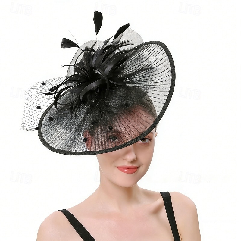 fascinators Tøy Bryllup Bursdag Elegant søt stil Med Bånd Tyll Hodeplagg Hodeplagg 2026 - $22.99 –P6