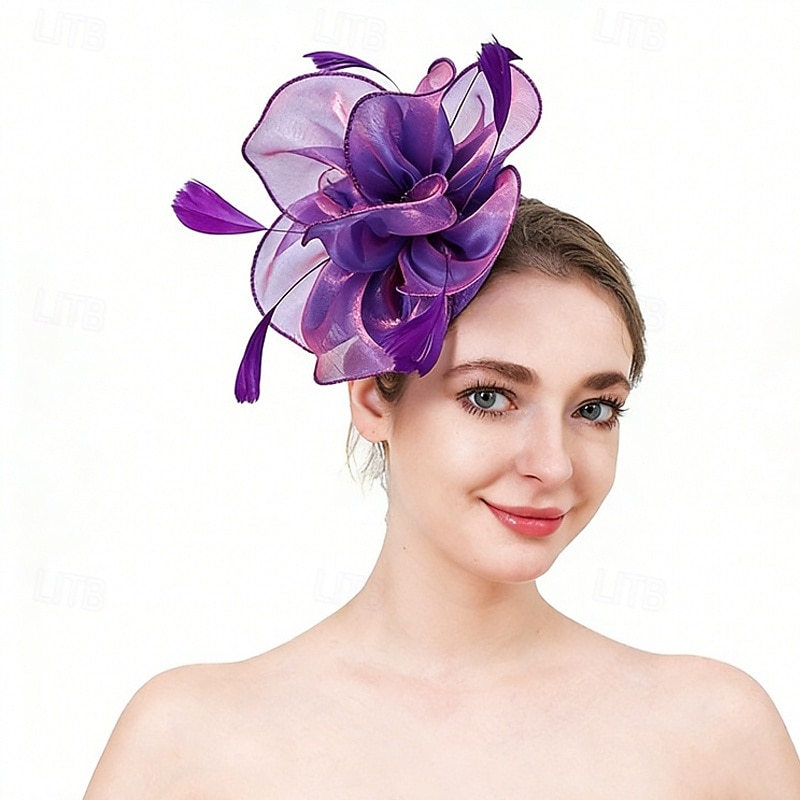 Palarioare Material Textil Nuntă Zi de Naștere Epocă Drăguţ Retro Cu Pene Diadema Articole Pentru Cap 2026 - $17.49 –P5