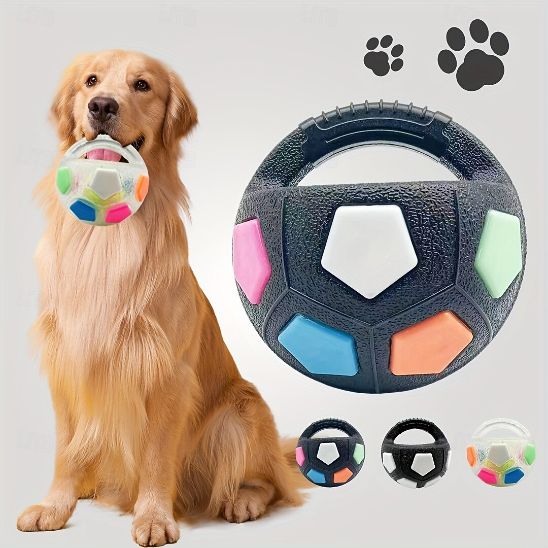 1 palla giocattolo per cani in TPR resistente, interattiva e squittente, per digrignare i denti &addestramento, razza media consigliata, non necessita di batteria del 2026 a $30.99 –P5