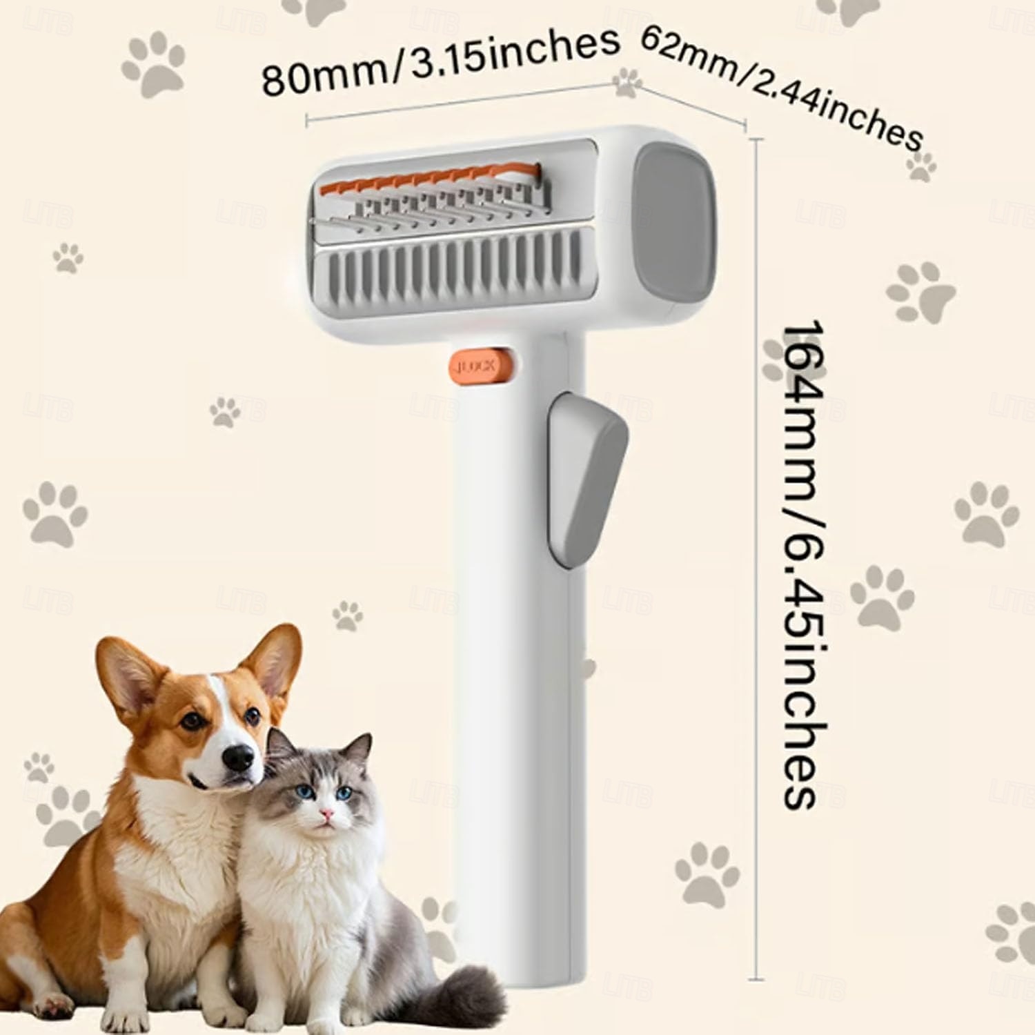 2-in-1 Selbstentwirrungs-Pflegekamm für Haustiere, Entfilzungskamm für Hunde und Katzen, professioneller Unterfellkamm für langhaarige Katzen, Entwirrungsbürste für Hunde zum Entfernen von 2026 - $21.99 –P8