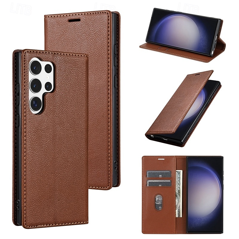 Phone Case For Samsung Galaxy S26 S26 Plus S26 Ultra Wallet Case Flip Cover Magnetic Full Body Protective Kickstand Retro PU Leather 2026 - $18.99 –P2