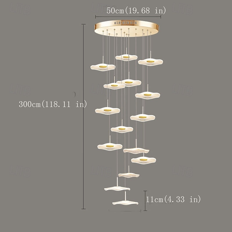 Moderne LED-Pendelleuchten aus Acryl, kompatibel mit Wohnzimmer, Esszimmer, Treppenhaus, Kronleuchter, Wohnaccessoires, Hängeleuchten, Pendelleuchten 2026 - $279.99 –P6