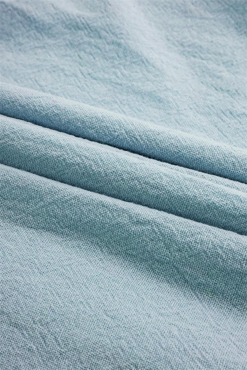 Homme Chemise Chemise en lin Chemise Décontractée Chemise Boutonnée Chemise en coton Uni Occasionnel Plage Bleu Noir Blanche Rose Claire Manche Courte Col Rabattu Été Vêtement Tenue Pur de 2026 ? $21.99 –P4