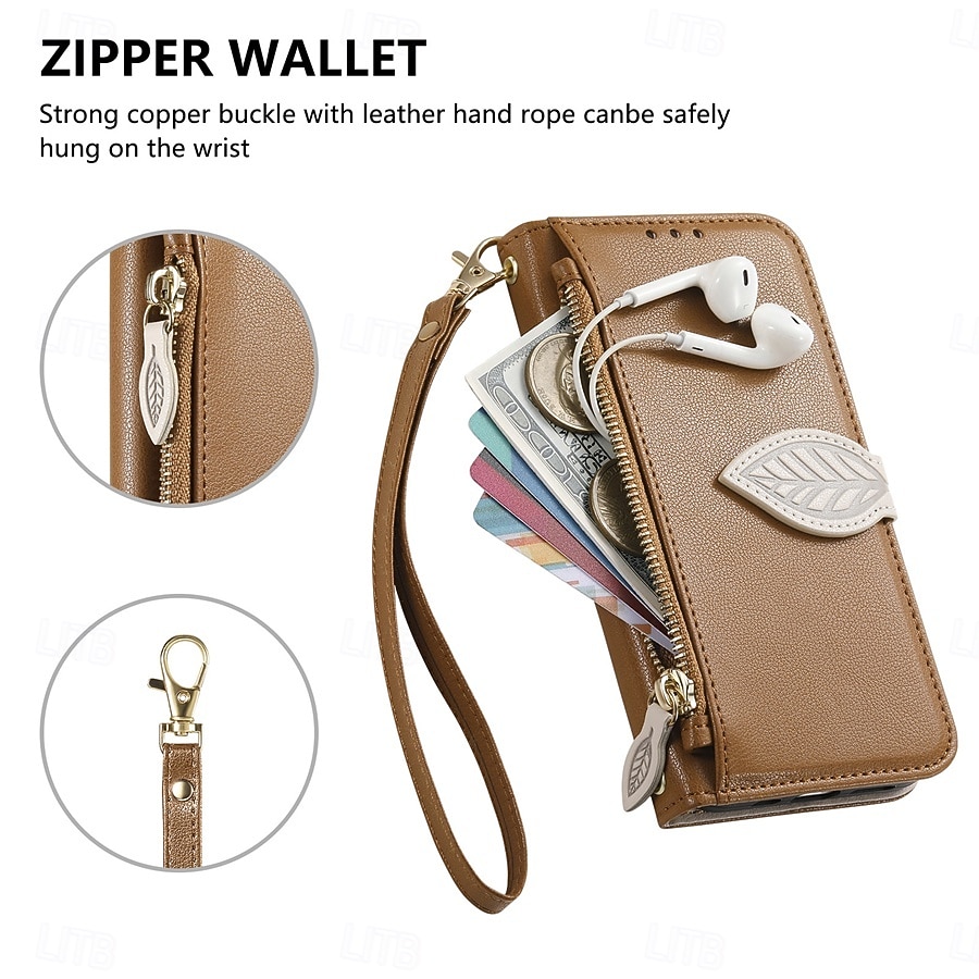 telefoon hoesje Voor Samsung Galaxy S26 S26 Plus S26 Ultra Wallet Card Case Flip cover Rits met polsband Standaard Retro TPU PU-nahka 2026 - $17.99 –P16