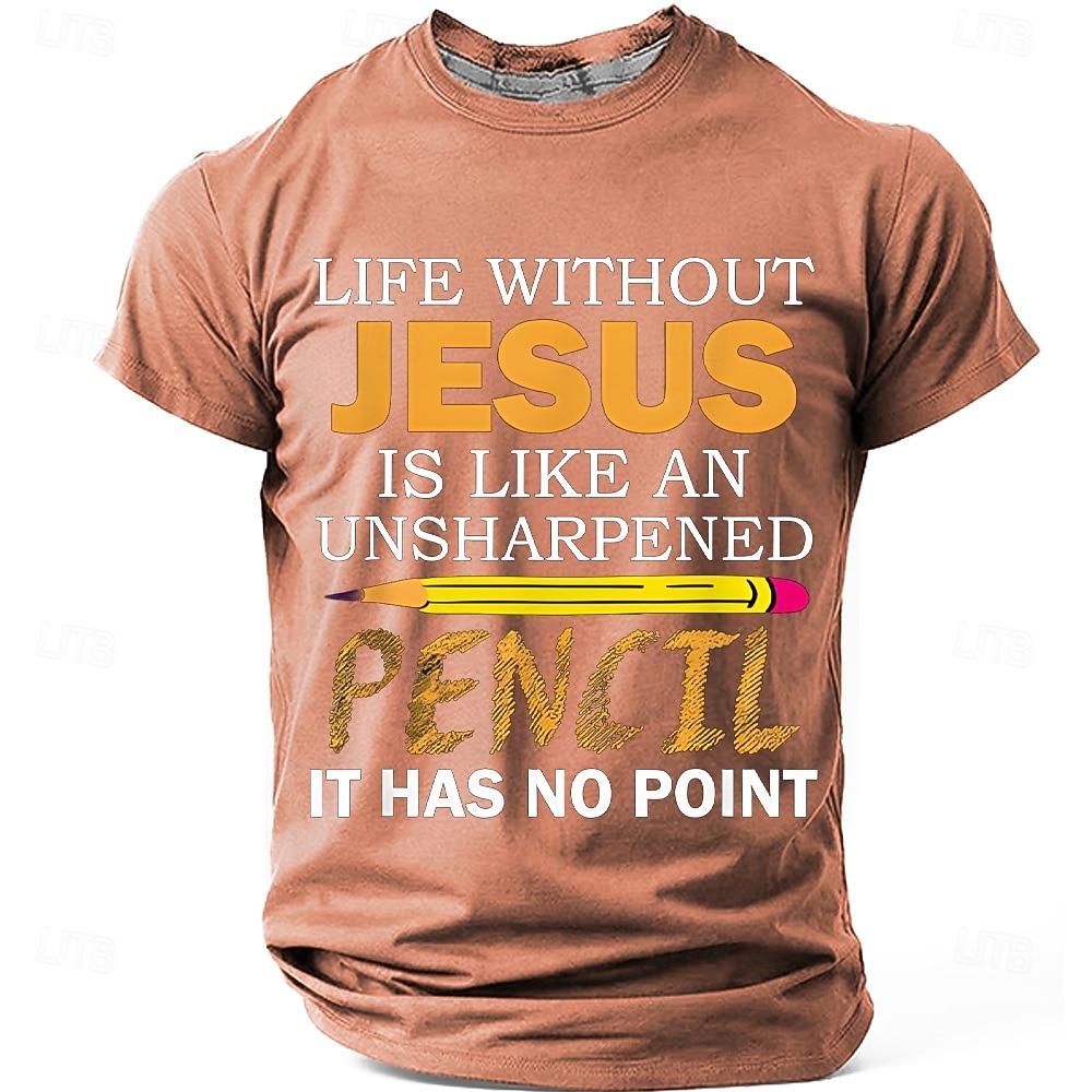 Men's Bible Life Without Jesus Is Like An Unsharpened Pencil It Has No ...