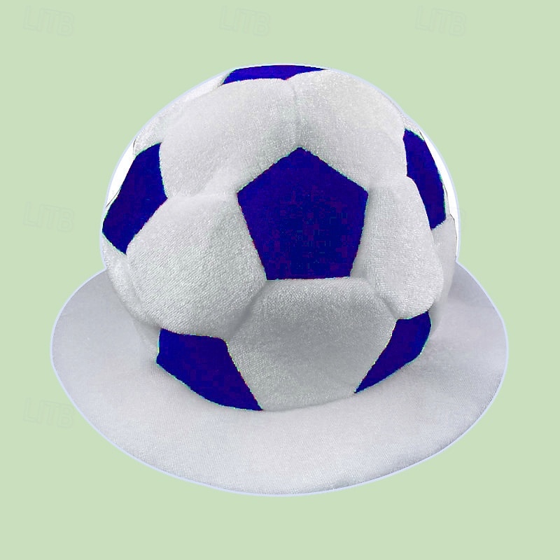 Pluche voetbalmuts voor fans van het WK voetbal, grappige voetbalpet, fanaccessoires voor wedstrijddagen en sportfeestjes, aanmoedigingsrekwisieten voor in het stadion. 2026 - $21.99 –P7