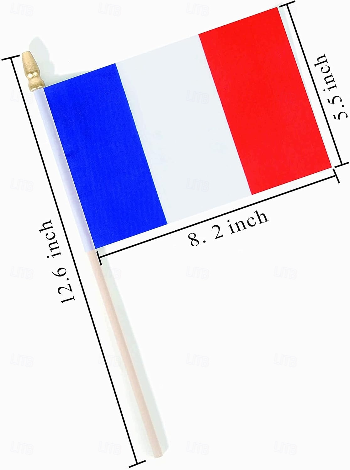 25balení malých francouzských vlaječek, ruční mini francouzská vlajka na tyčce, 5x8 palců, na letní mistrovství světa ve fotbale, sportovní akce, párty dekorace, fandění fanoušků 2026 - $16.99 –P2
