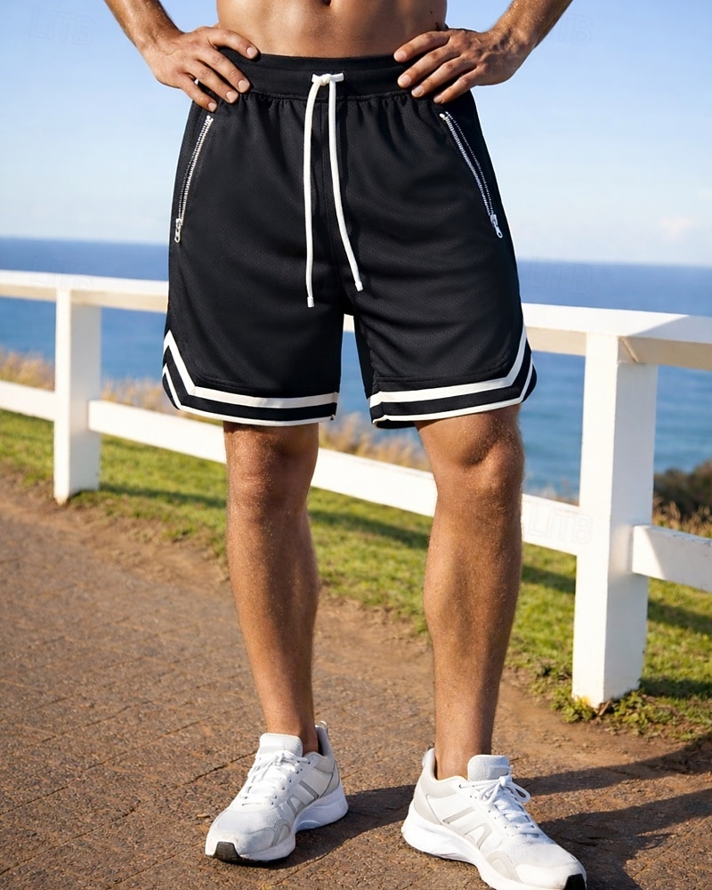 Voor heren Hardloopshorts Atletische shorts Sportbroek Trekkoord Zakken Short / Broekje Casual Dagelijks Buiten Zomer Lichtgewicht Ademend Sportschooltraining Wandelen Joggen Normale pasvorm 2026 - $12.99 –P7