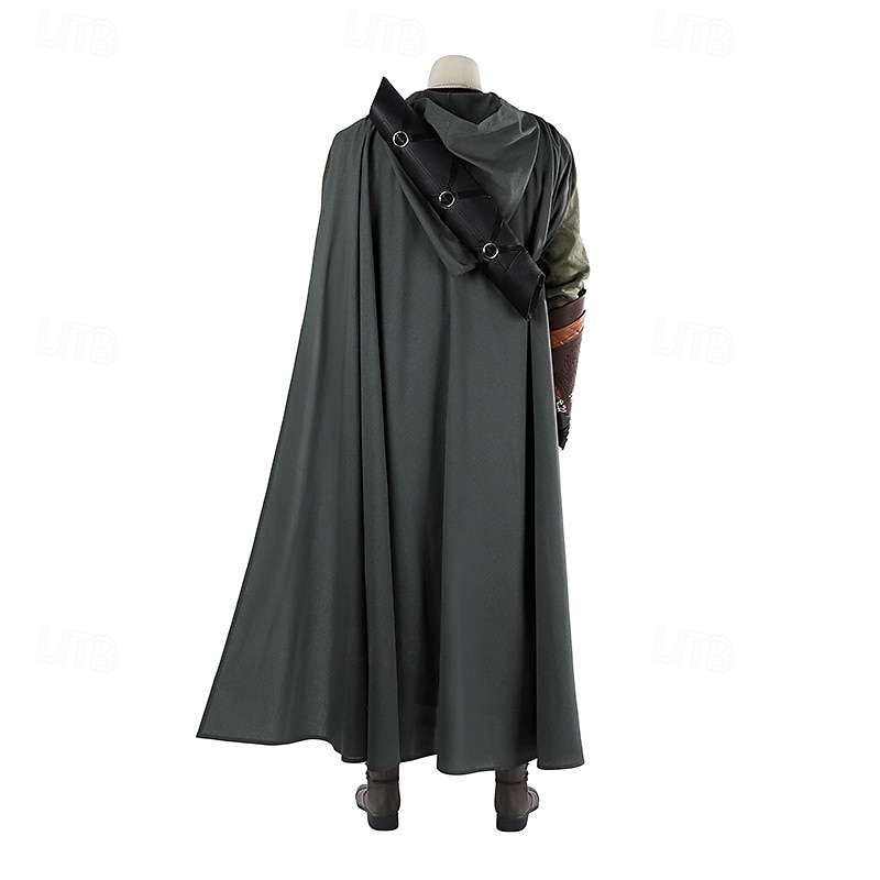 Setti Vintage Keskiaika Renessanssi Päälystakki Housut Viitta lisävarusteiden kanssa Pitkähihainen Soturi Ranger Naamiaispuku Miesten Fantasia Halloween Karnevaali Renessanssin messut LARP Aikuisten 2026 - $334.49 –P6
