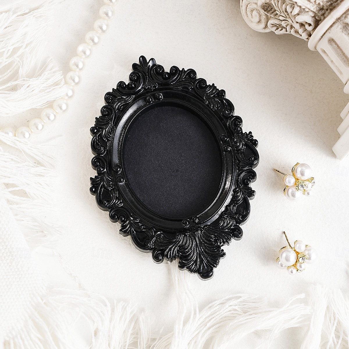 Vintage Black Resin Decorative Frame, Handmade Hand-Painted Ornate Wall Hanging Frame for DIY Wall Decor, Photo Display Frame, Home Wall Decoration Prop for Parties, Festivals 2026 - $21.99 –P11