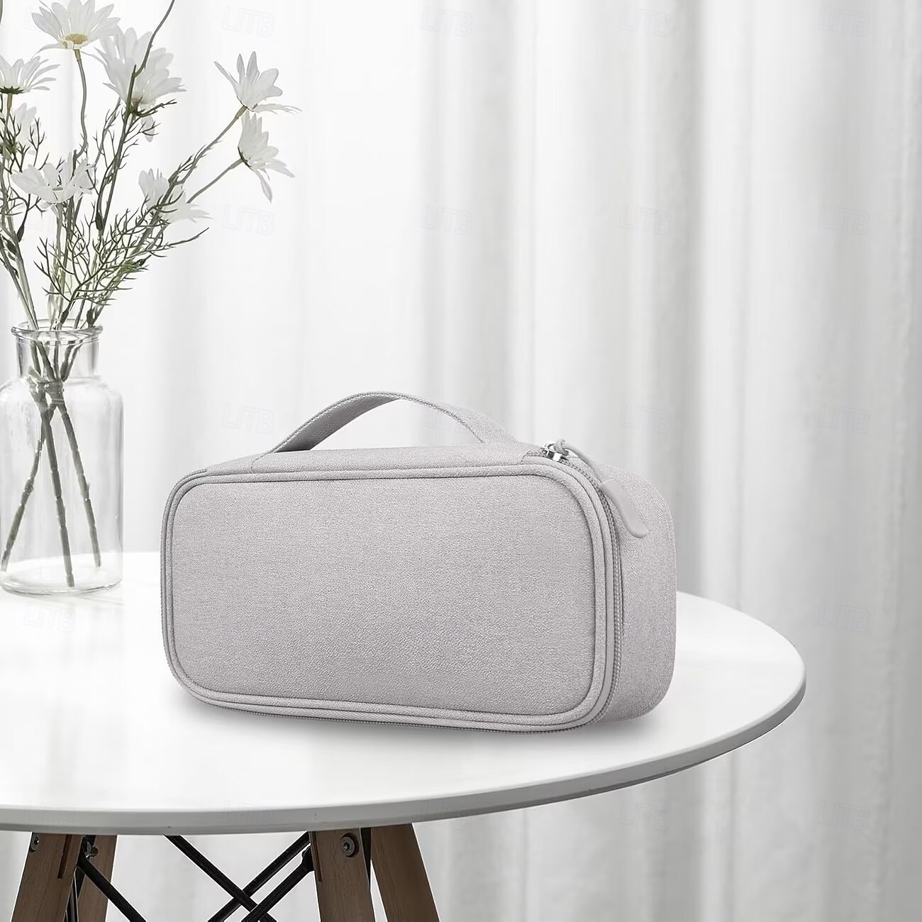Travel Storage Bag with Cable Management, Zippered Light Gray Tech Organizer for Chargers, Power Banks, Hard Drives, Data Cables – Portable Carry-On Travel Case 2026 - $23.99 –P6