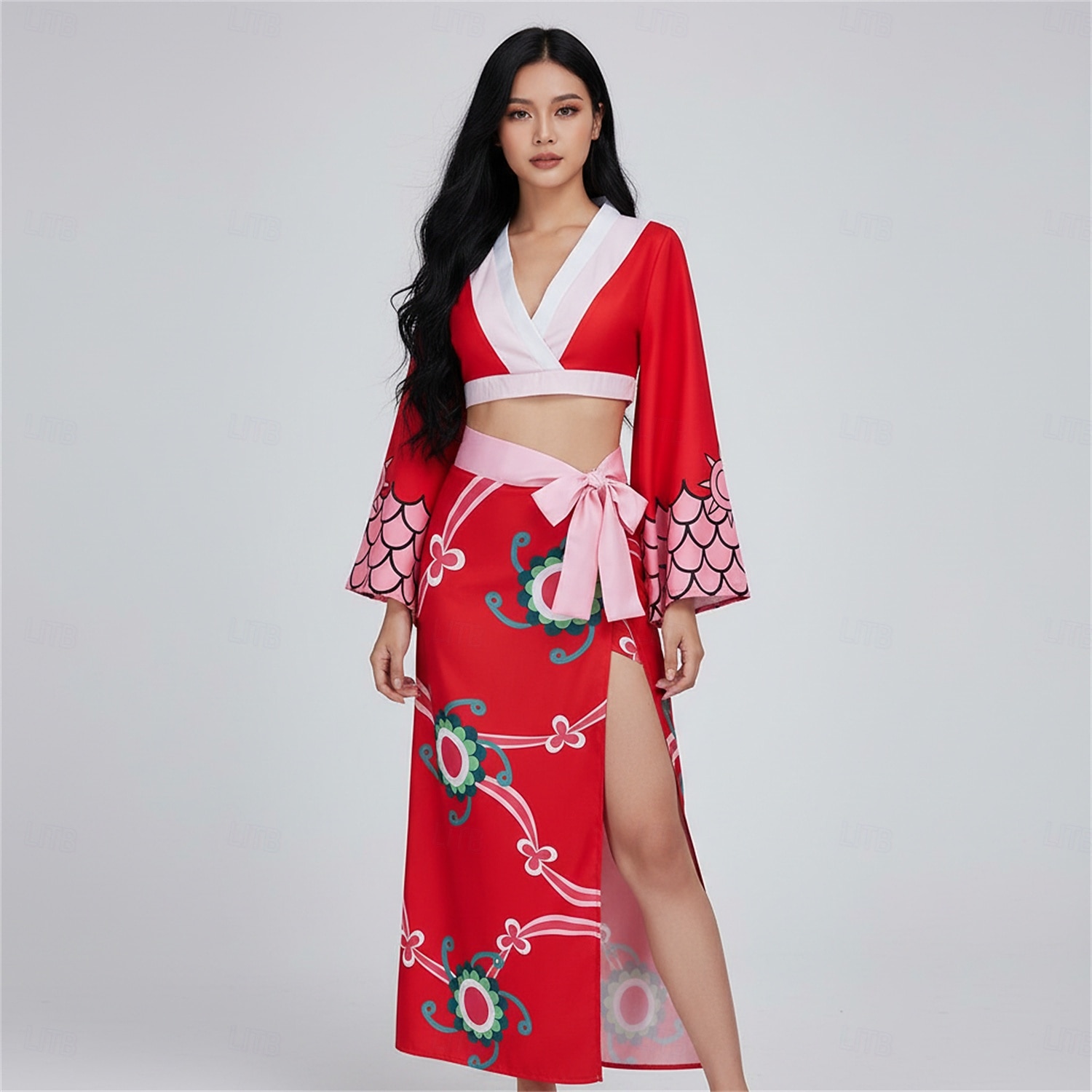 Ocean Adventurer Straw Hat Pirate Anime Dress Outfits Masquerade Cosplay Suits Halloween Vacation Anime Expo Costume For Women's Adults' 2026 - $42.99 –P1