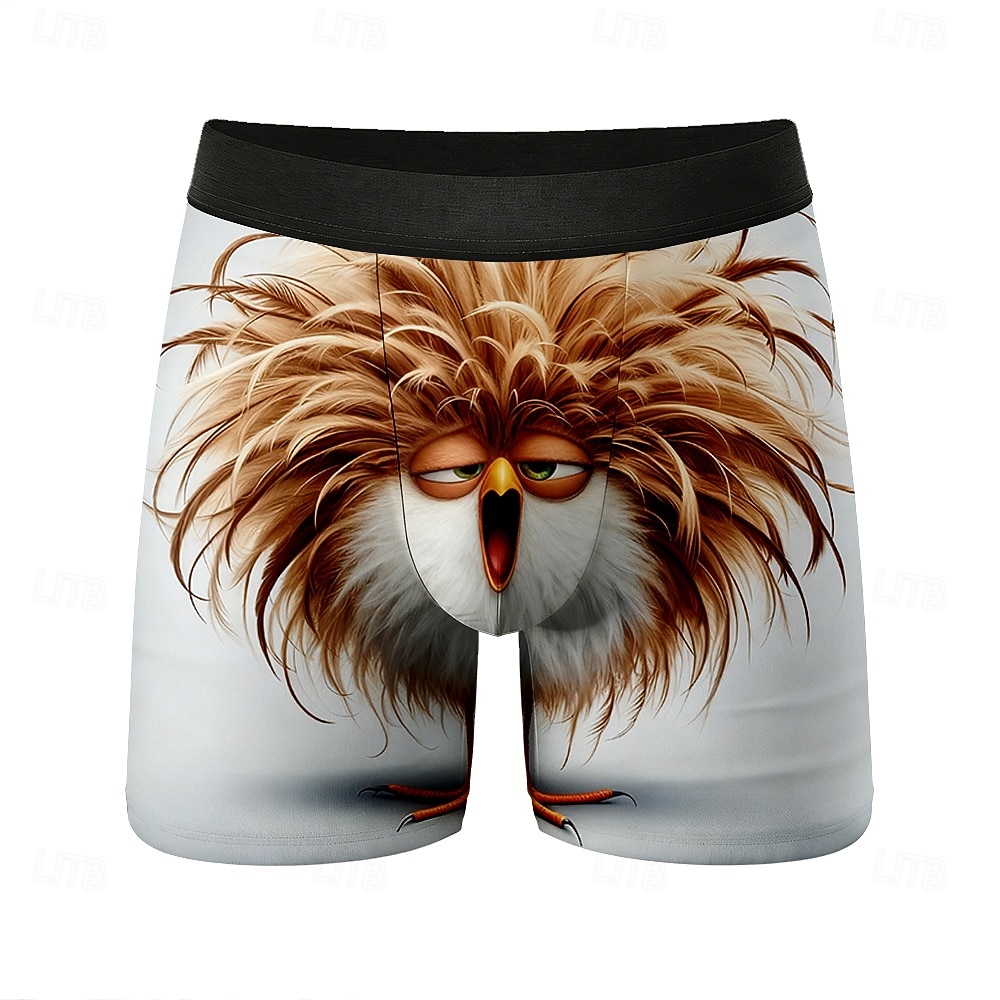 Муж. Животное птенец Куры Фризл Эластичные боксерские трусы Плавки Боксерские шорты для плавания Веселая Повседневные Дом Пляжный отдых Эластичный пояс Влагоотводящий материал Дышащее нижнее белье 2026 - $16.99 –P4