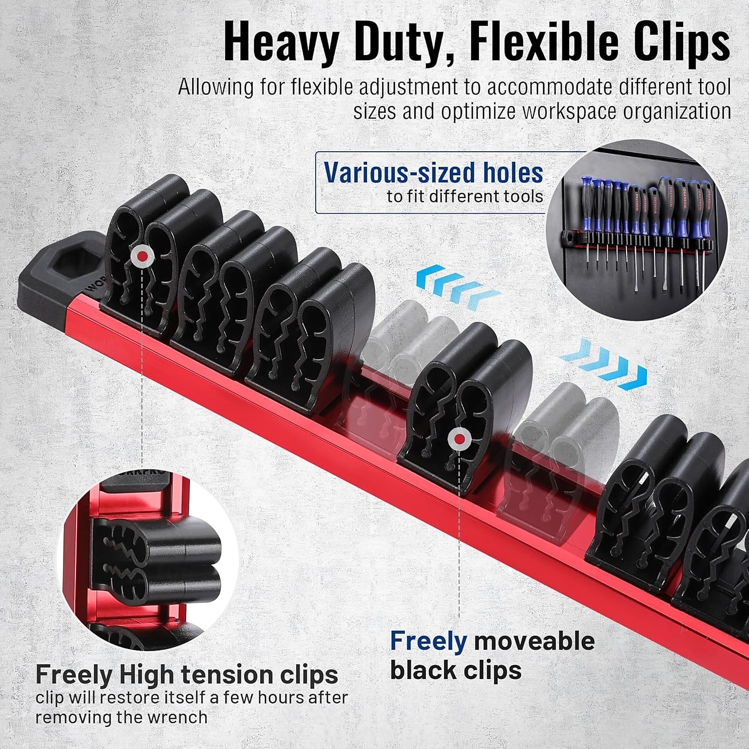 2026年 マグネット式ドライバーオーガナイザー＆レンチオーガナイザー、アルミレール式マグネットツールオーガナイザー、ツールホルダー、ツールボックス整理、12スロットドライバー＆レンチホルダー（ツールは含まれていません）  コレクション – $27.99 –P7