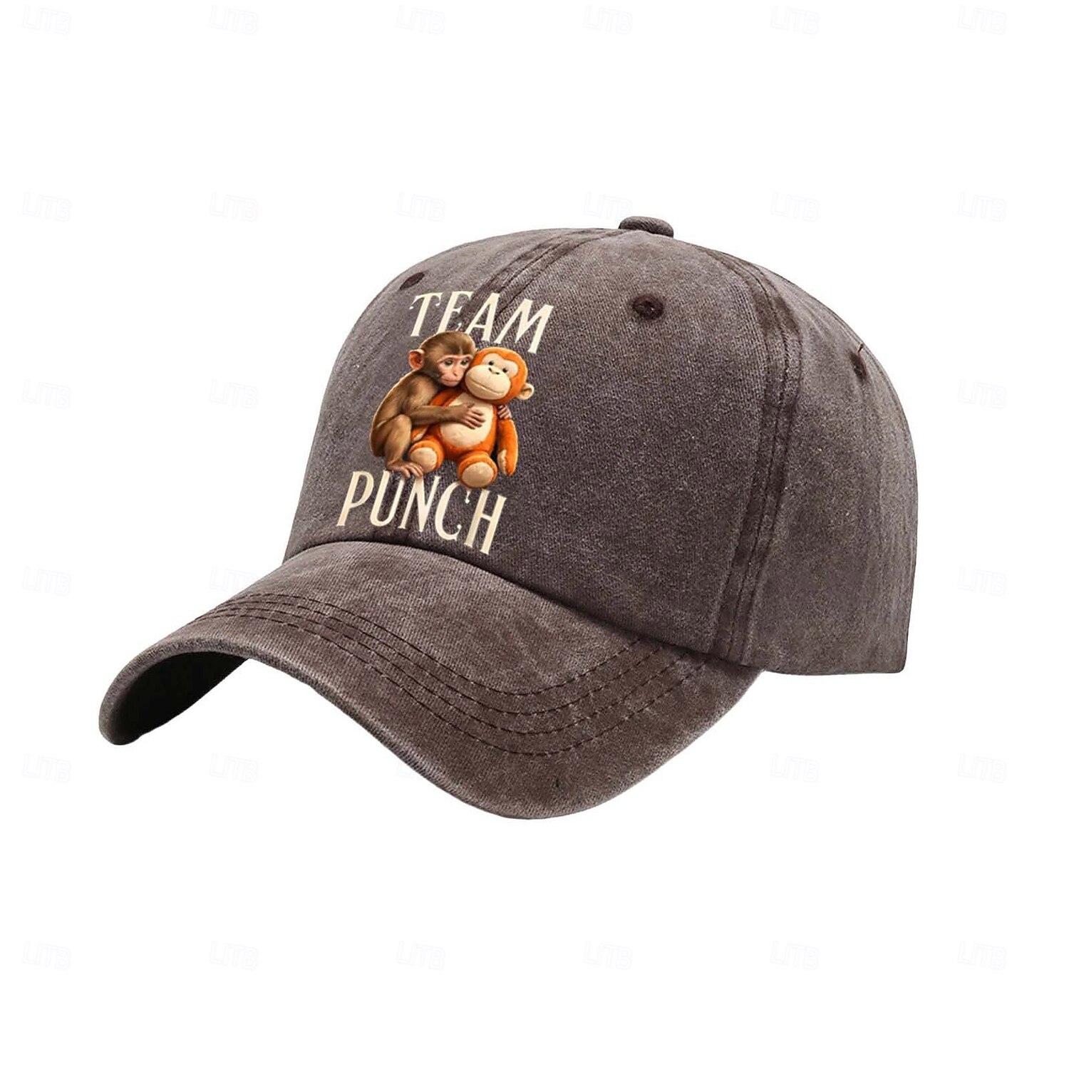 Team Punch Monkey Meme Baseball Cap Grappige Vintage Gewassen Katoenen Verstelbare Vader Pet voor Mannen en Vrouwen 2026 - $16.99 –P5