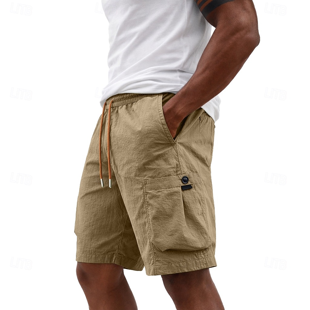 Hombre Activo Pantalón Corto Cargo Pantalón corto Pantalones cortos casuales Pantalón corto deportivo Bolsillo Cintura elástica Puro Plano Un Color Secado rápido Deportes Longitud de la rodilla 2026 - $35.99 –P3