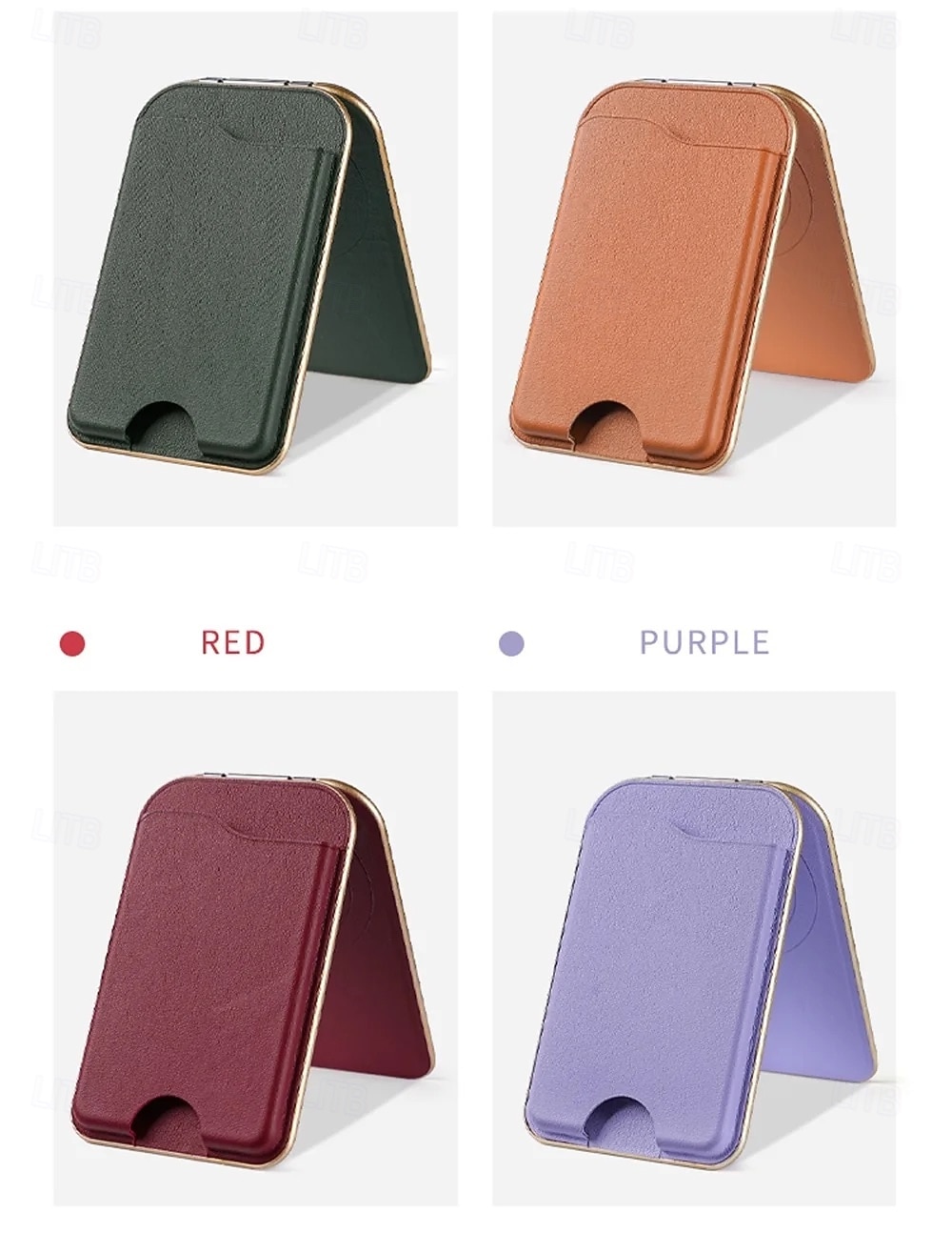 2-in-1 magnetischer MagSafe-Wallet-Ständer, magnetisches Leder-Kartenetui für iPhone 17, 16, 15 Pro Max Serie mit verstellbarer Halterung 2026 - $22.99 –P16