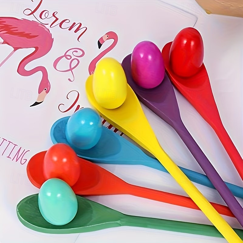 Juego de relevos de equilibrio de 8 piezas con huevos, juego de transporte de huevos de Pascua, adecuado para Pascua, San Valentín, Acción de Gracias y actividades familiares al aire libre, carrera de 2026 - $15.99 –P6