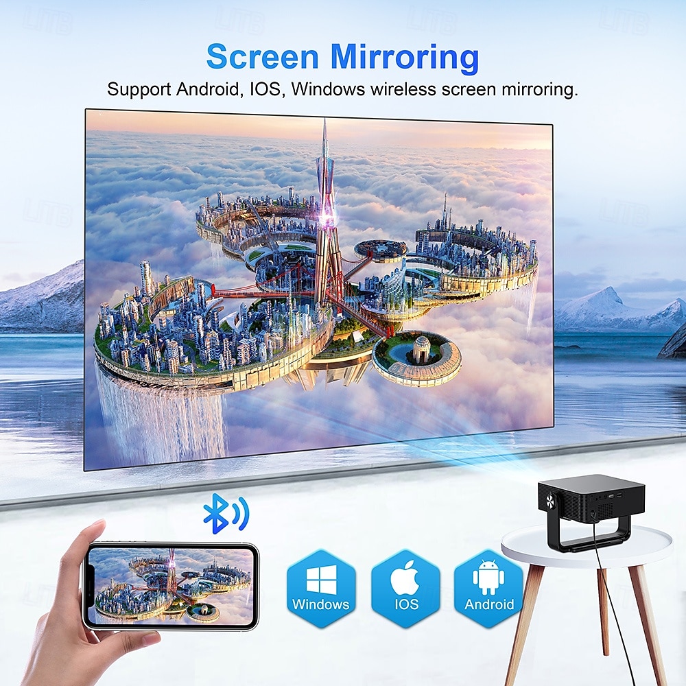 Native 1080P 5G Smart Projector, 8K Supported Android 13.0 Movie Projector for Soccer Watch Party, HDR 10+ Home Theater for Football Tournament, Stadium Experience for Championship Game Night 2026 - $181.99 –P5