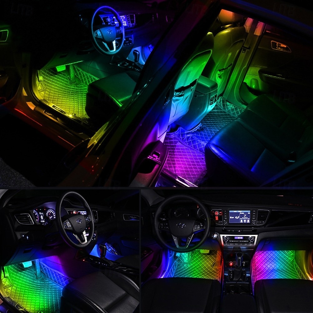 Bandes LED, éclairage intérieur intelligent RGBIC pour voiture avec contrôle par application, modes musicaux et millions de couleurs, éclairage LED pour la décoration de voiture, 12 V CC de 2026 ? $35.99 –P5