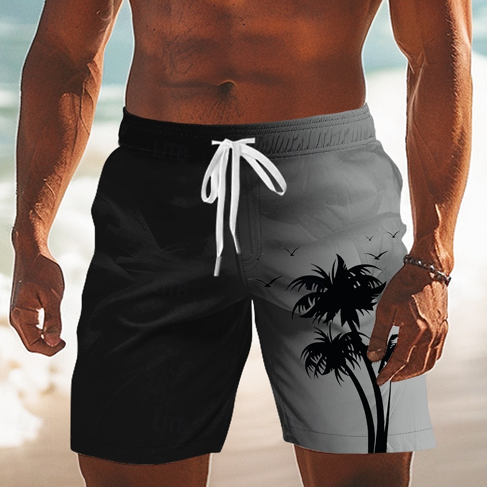 Herre Kokosnøttre Gradientfarge Badeshorts Badedrakter Badeshorts Surfeshorts Medium Midje Hawaiisk Strandferie Sidelommer Mesh fôr Elastisk snøring i midjen Designer Klær 2026 - $20.99 –P1