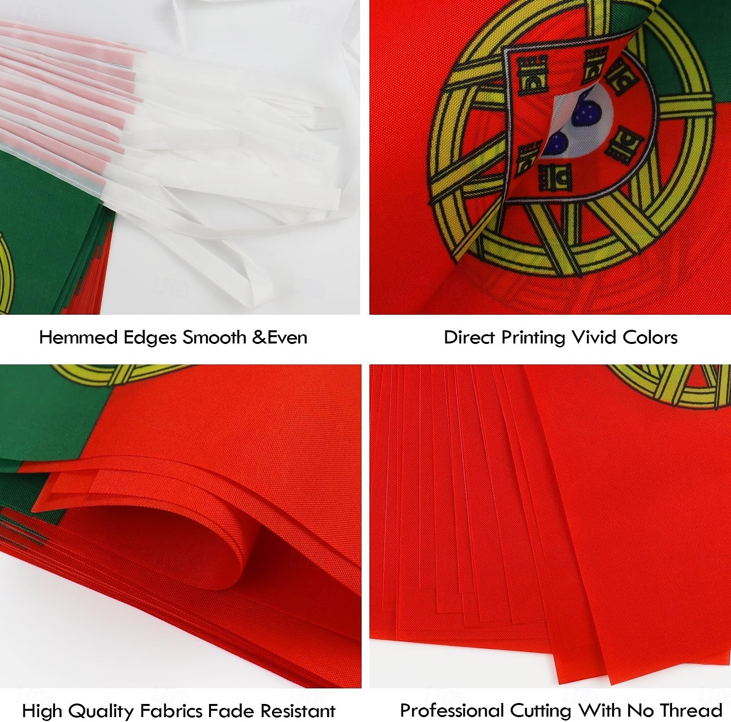 Portugal strengflagg vimpelbanner for fotball-VM-kamp i sommer 50 flagg, 46 fot lite mini portugisisk flagg vimpelbanner for landsdekorasjon, skole, fest, sportsarrangementer 2026 - $16.99 –P2