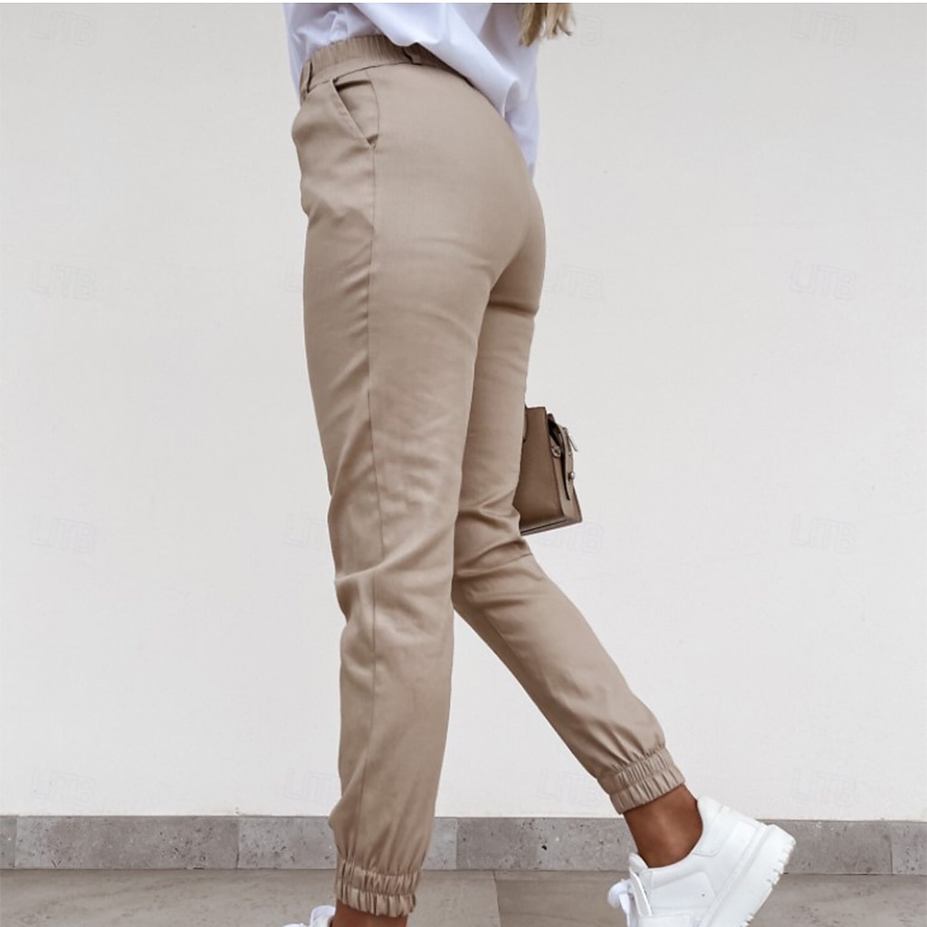 Mujer Pantalones Pantalones de verano Pantalones de playa Pantalones casuales Vacaciones Moda Casual / Diario Hasta el Tobillo Media cintura Plano Cremallera Bolsillo Comodidad Suave Transpirable 2026 - $29.99 –P3