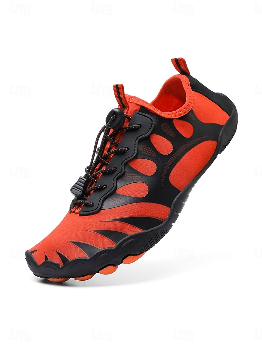 Scarpe da acqua da uomo arancioni e nere ad asciugatura rapida, leggere, traspiranti e antiscivolo, ideali per attività acquatiche, passeggiate in spiaggia, nuoto, kayak, trekking fluviale e avventure all'aria aperta. del 2026 a $29.99 –P11