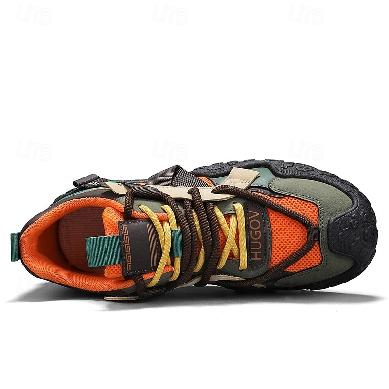 męskie buty sportowe typu adventure trail z wielokolorowymi paskami, oddychające i wytrzymałe, idealne na piesze wędrówki, sporty na świeżym powietrzu i do codziennego użytku 2026 - $42.99 –P6