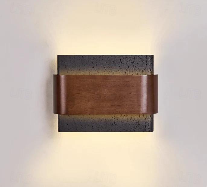 Applique murale lumineuse à double éclairage, style wabi-sabi médiéval – idéale pour une chambre, un salon ou un couloir. 110-240 V de 2026 ? $174.99 –P15