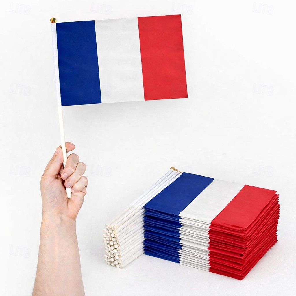 Partido Mundial de Fútbol 2026 Bandera de mano France Ventilador Cosplay Niños Adulto Unisexo Mascarada Fiesta Partido de fútbol Disfraces fáciles de Halloween Disfrazarse 2026 - $12.49 –P1
