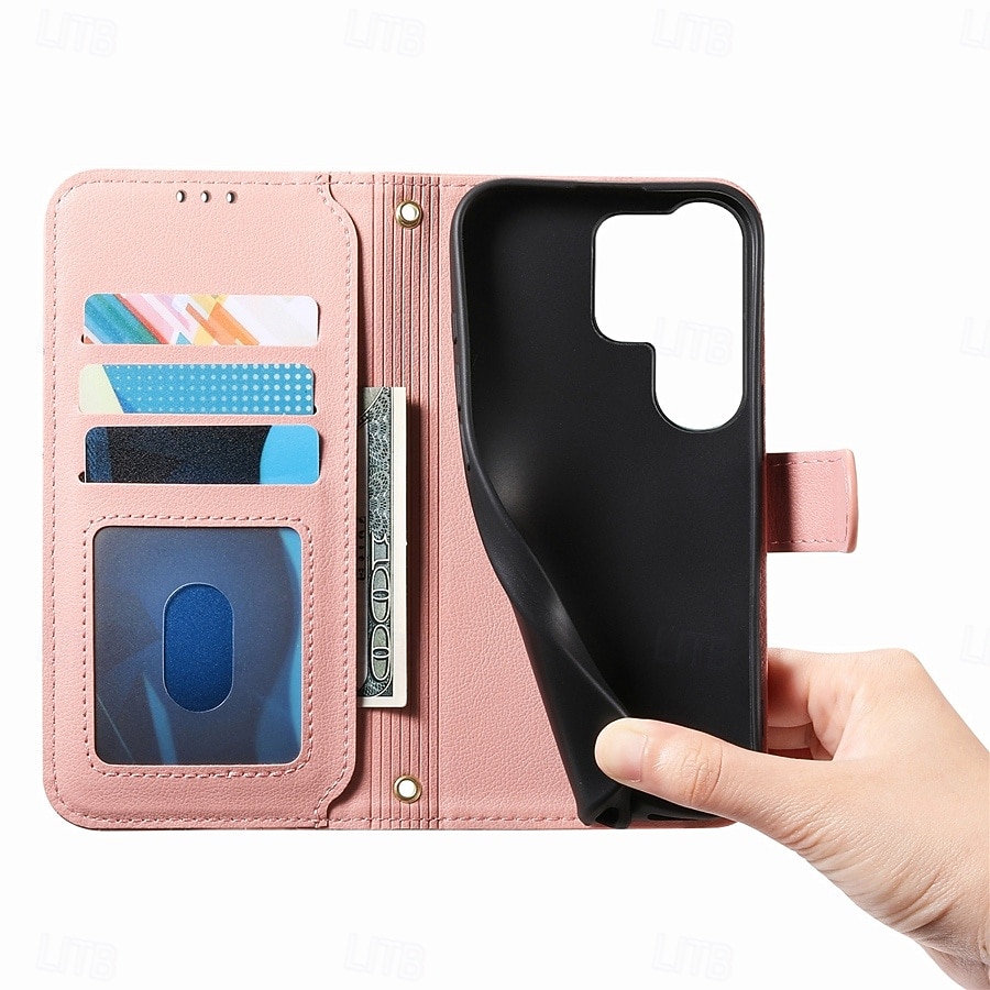 Phone Case For Samsung Galaxy S26 S26 Plus S26 Ultra Wallet Case Flip Cover Zipper with Wrist Strap Kickstand Retro TPU PU Leather 2026 - $19.99 –P6