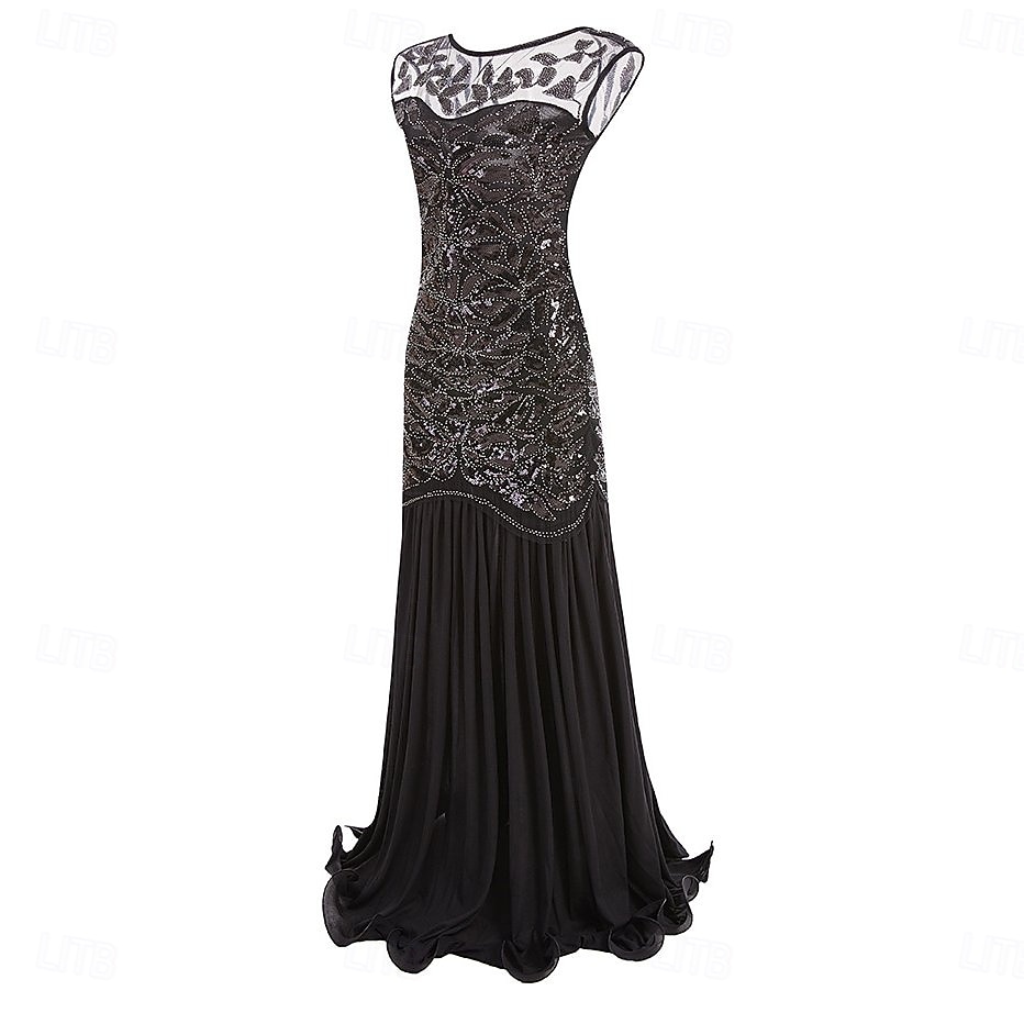 Rugido 20s 1920s Hasta el Tobillo Vestidos Vestido de noche Vestido de fiesta de graduación Sin Mangas El gran Gatsby Tallas Grandes Invitado a la boda Lentejuelas Disfraz Mujer Carnaval Mascarada 2026 - $62.99 –P14