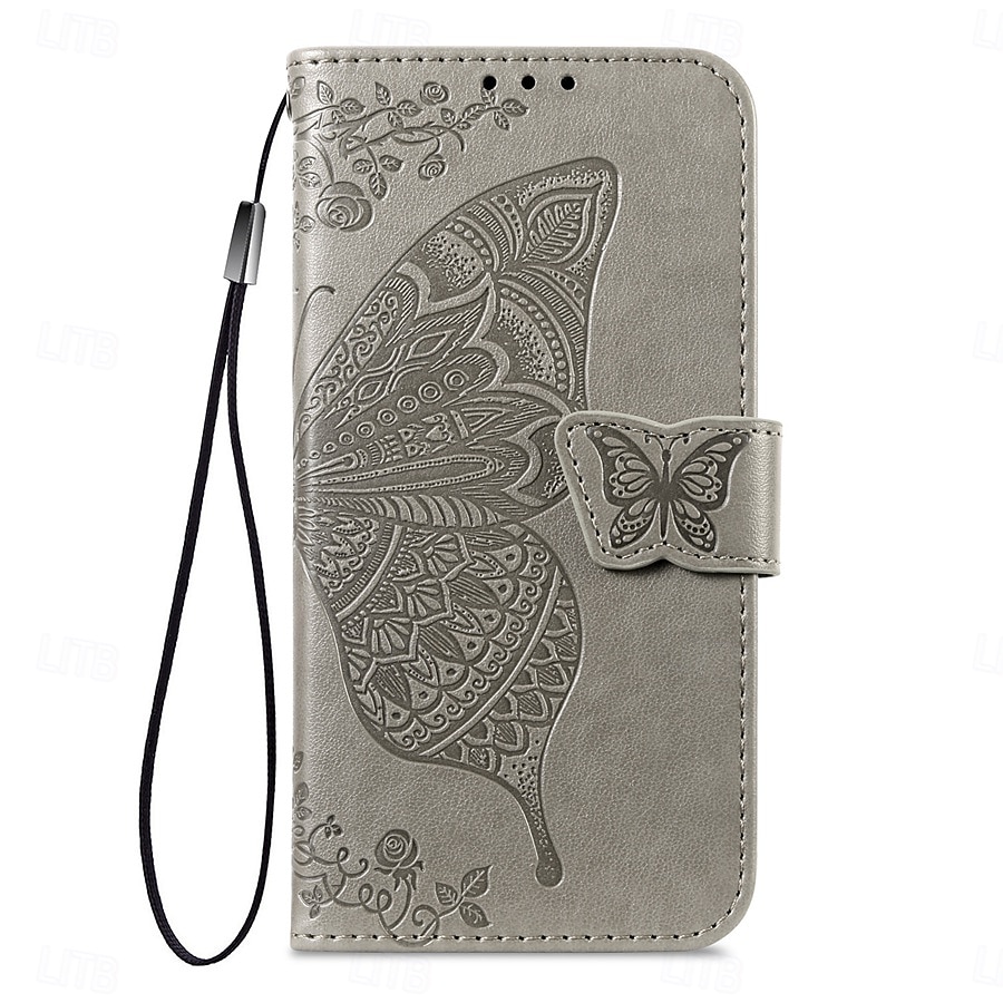 Phone Case For Samsung Galaxy S26 S26 Plus S26 Ultra Wallet Case Flip Cover with Wrist Strap Kickstand Butterfly Retro TPU PU Leather 2026 - $14.99 –P4