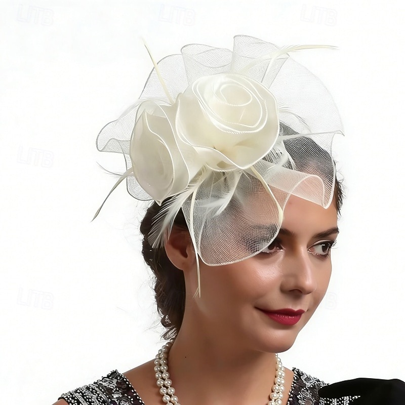 Fascinators Feather Wedding Birthday Elegant Vintage Cute With Feather Flower Headpiece Headwear 2026 - $11.49 –P4