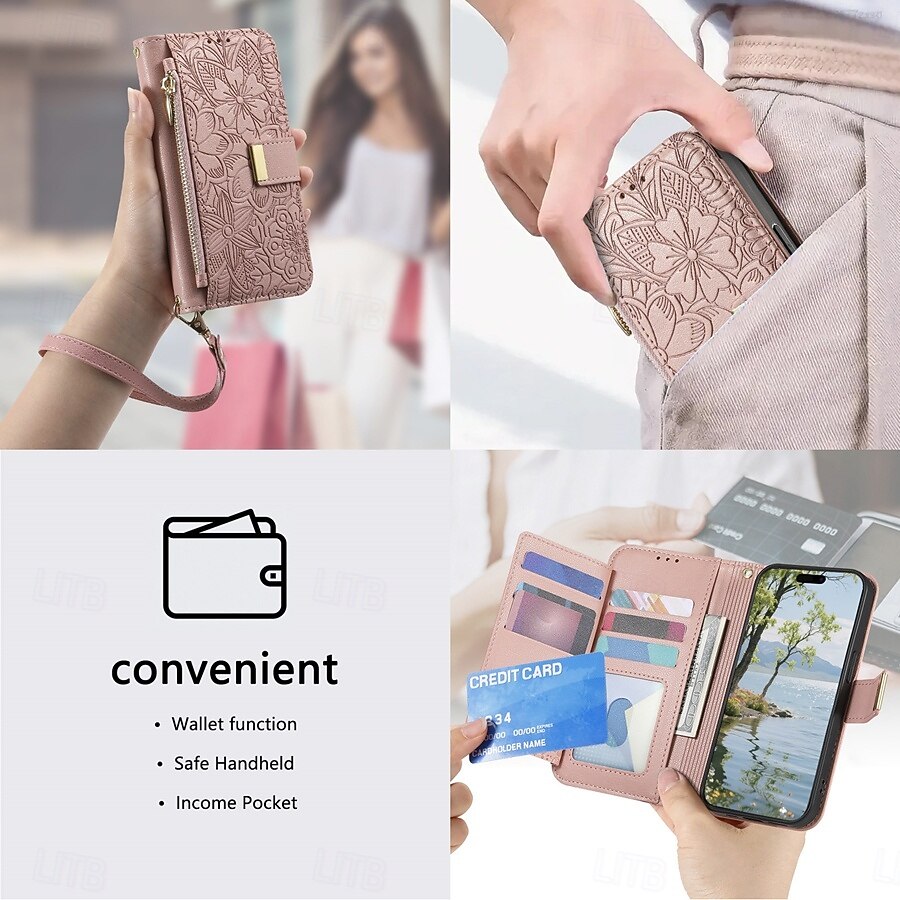 Phone Case For Samsung Galaxy S26 S26 Plus S26 Ultra Wallet Case Flip Cover with Stand Holder Zipper with Wrist Strap Tree Retro TPU PU Leather 2026 - $18.99 –P21
