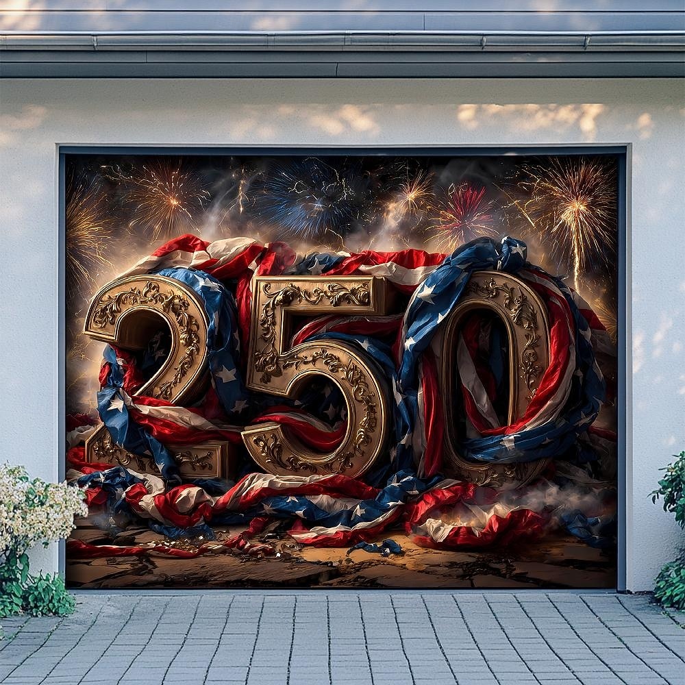 4 de julho de 2026 250º Dia da Memória Tapeçaria Banners Capa de Porta da Garagem Águia Bandeira Americana Impressão 3D Festa Moderna Patriótica Fundo de Tiro Presente Decoração da Casa de 2026 por $35.99 –P2