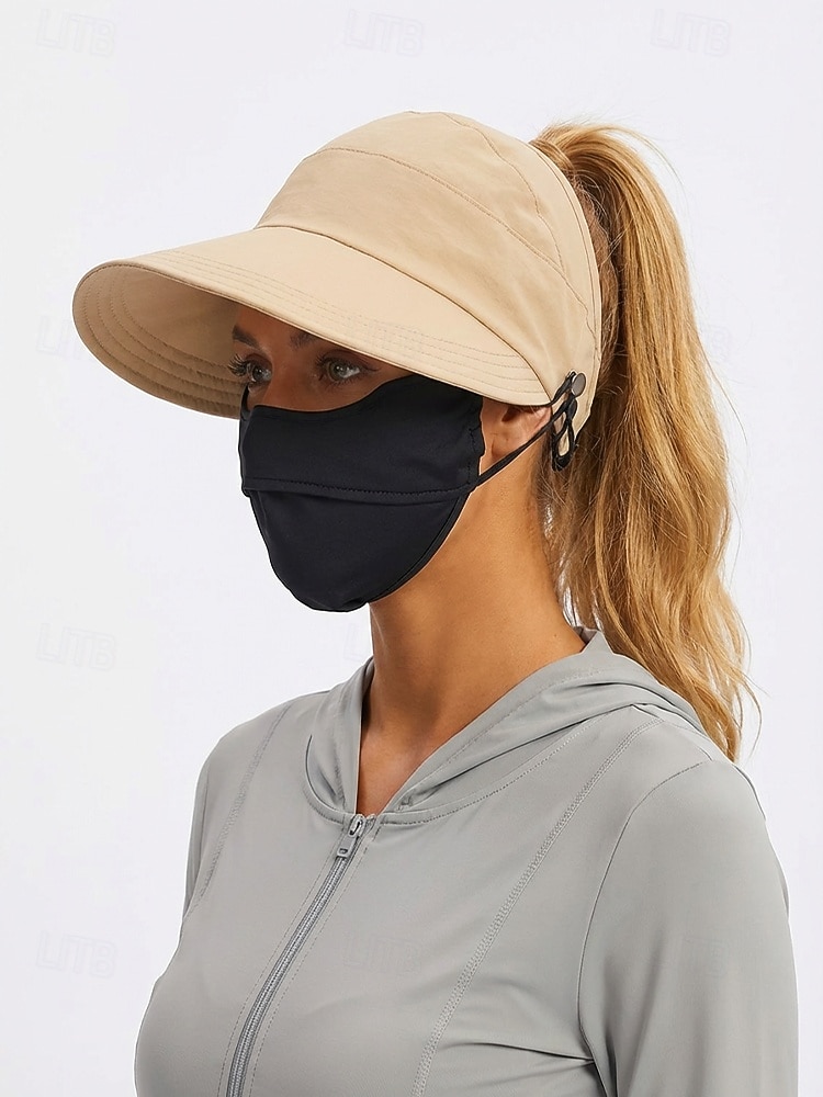 Naisten polyesteristä valmistettu avoin aurinkolippalakki, monivärinen pakattava leveälierinen lippalakki korvaremmillä, vapaa-ajan käyttöön, matkoille, lomalle, rannalle ja ulkoiluun 2026 - $9.99 –P5