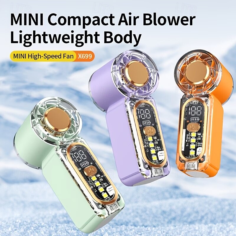Ventilateur portable de poche, mini ventilateur haute vitesse 22 000 tr/min avec 100 vitesses, autonomie de 24 h, écran LED, ventilateur turbo personnel idéal pour les voyages et les activités de de 2026 ? $21.99 –P1