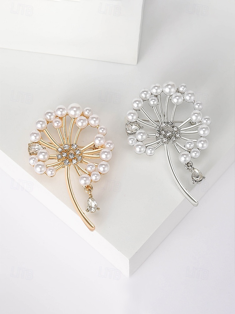 Naisten voikukasta tehty helmikorvakoru, kulta- ja hopeanväriset, elegantti ja tyylikäs, täydellinen häihin, juhliin ja toimistokäyttöön 2026 - $11.99 –P4