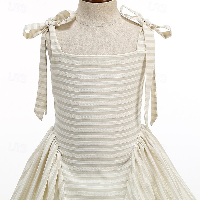 Femtiotal Retro / vintage Knälång Klänningar Rockabilly Flare Klänning Ärmlös Randig Maskeradkläder Flickor Halloween Karnival Maskerad Bal Kvällsfest Förlovningsfest Barn Klänning Hemkomstklänningar 2026 - $38.99 –P13