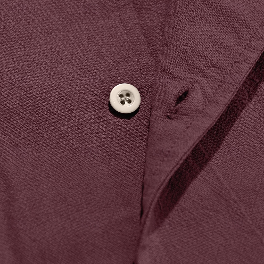Miesten Paita Pellava paita Button Up paita Yhtenäinen väri Kausaliteetti Loma Musta Valkoinen Viini Laivaston sininen Lyhythihainen Sänkyjen avaus Kesä Kevät Vaatetus Tasku 2026 - $25.99 –P5