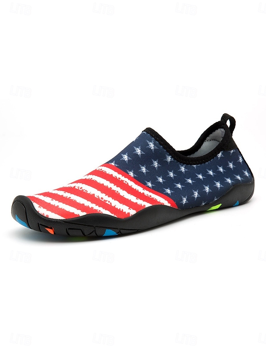 Zapatos acuáticos para mujer conmemorativos del 250.º aniversario de EE. UU.: bandera estadounidense patriótica roja y azul, de secado rápido, ideales para playa, natación, surf y navegación. 2026 - $24.99 –P3