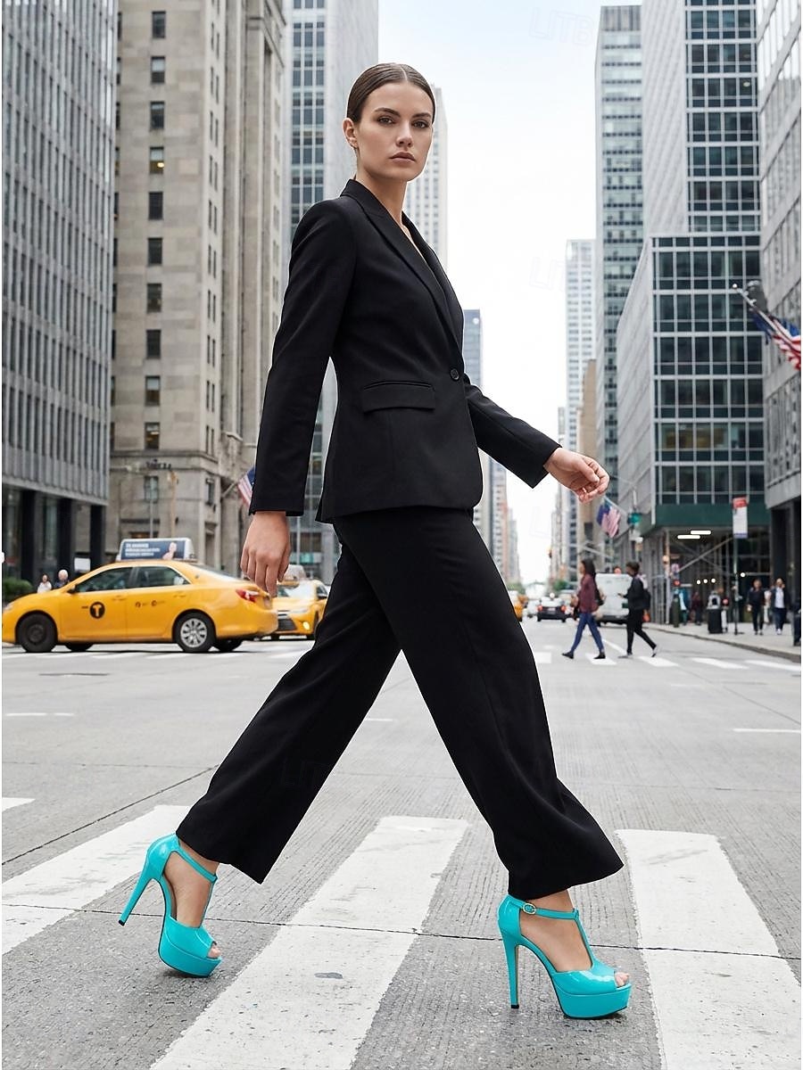 Rosa platåskor med peep toe- och t-rem för kvinnor – eleganta skor för bröllopsgäster i urban stil 2026 - $59.99 –P2