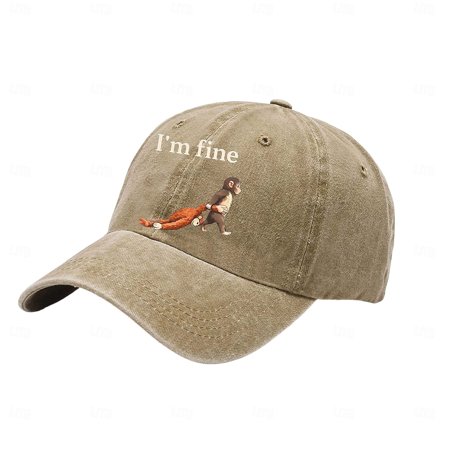 Team Punch Monkey Meme Baseball Cap Hauska vintage-himmeä puuvilla säädettävä isähattu miehille ja naisille 2026 - $19.99 –P15