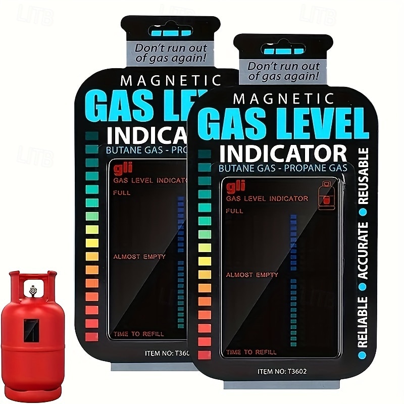 3 Pcs Magnetic Gas Level Indicator, Reusable Propane Tank Gauge for Butane and LPG Cylinders, Fuel Level Measurement Tool for BBQ Grill, Camping, Caravan, Patio Heaters, Reliable & Accurate 2026 - $17.99 –P3