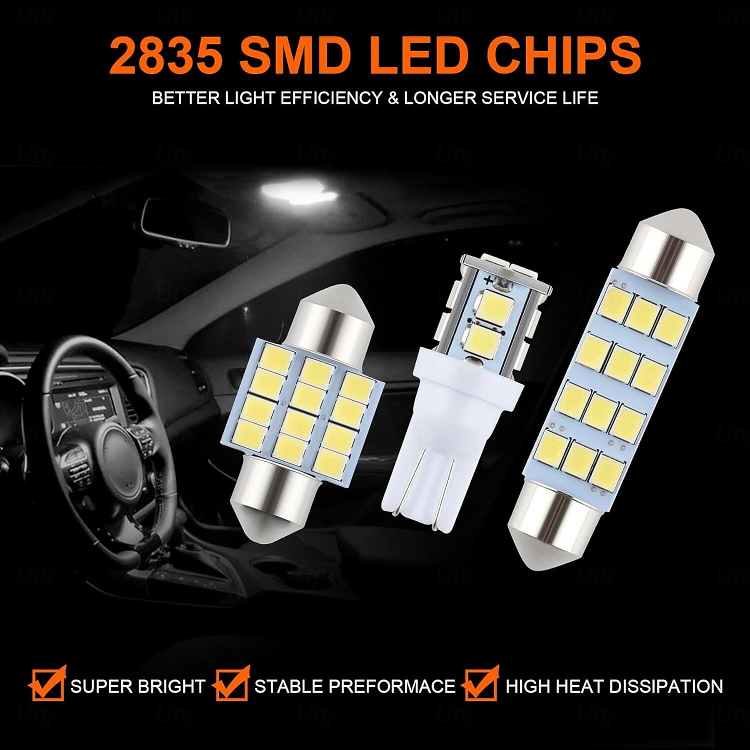 Kit di 24 lampadine a LED per interni auto, set da 194 T10 DE3175 578, lampadine da 31 mm e 42 mm, luci di ricambio per interni auto, luci targa, luci laterali, luci di svolta, luci del bagagliaio del 2026 a $17.99 –P2