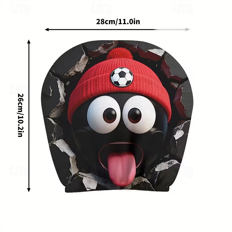 2 stuks grappige hoofdsteunhoezen met voetbalhoofd-uitdrukking voor in de auto, gemaakt van non-woven polyester, universele pasvorm, wasbaar, eenvoudig te installeren, perfect voor roadtrips of 2026 - $9.49 –P20