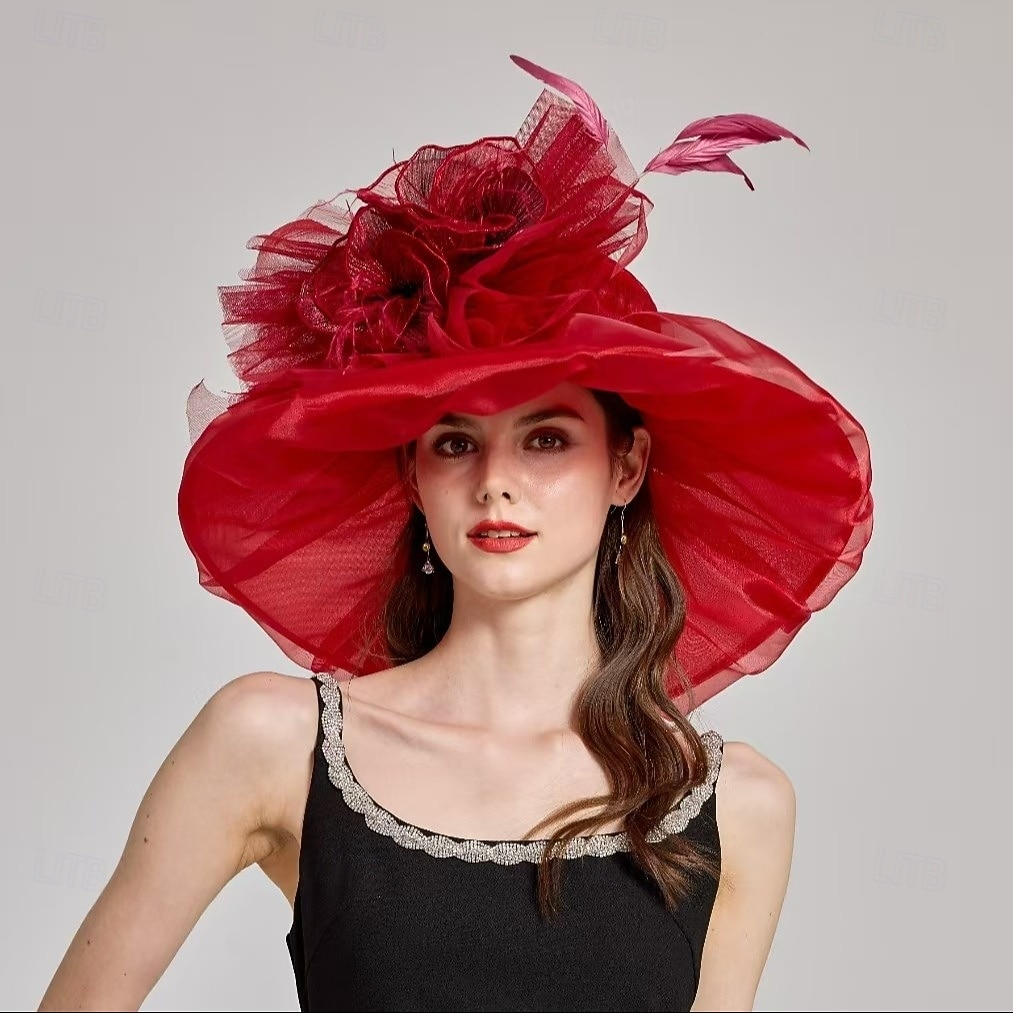 Derby Chapéus Chapéu de Igreja Chapéu Kentucky Derby Senhora Mulher nobre Fantasia Mulheres Derby Coquetel Plastrão Adulto Chapéu Verão Primavera de 2026 por $71.99 –P1